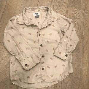 Boys darling hedgehog cotton button up